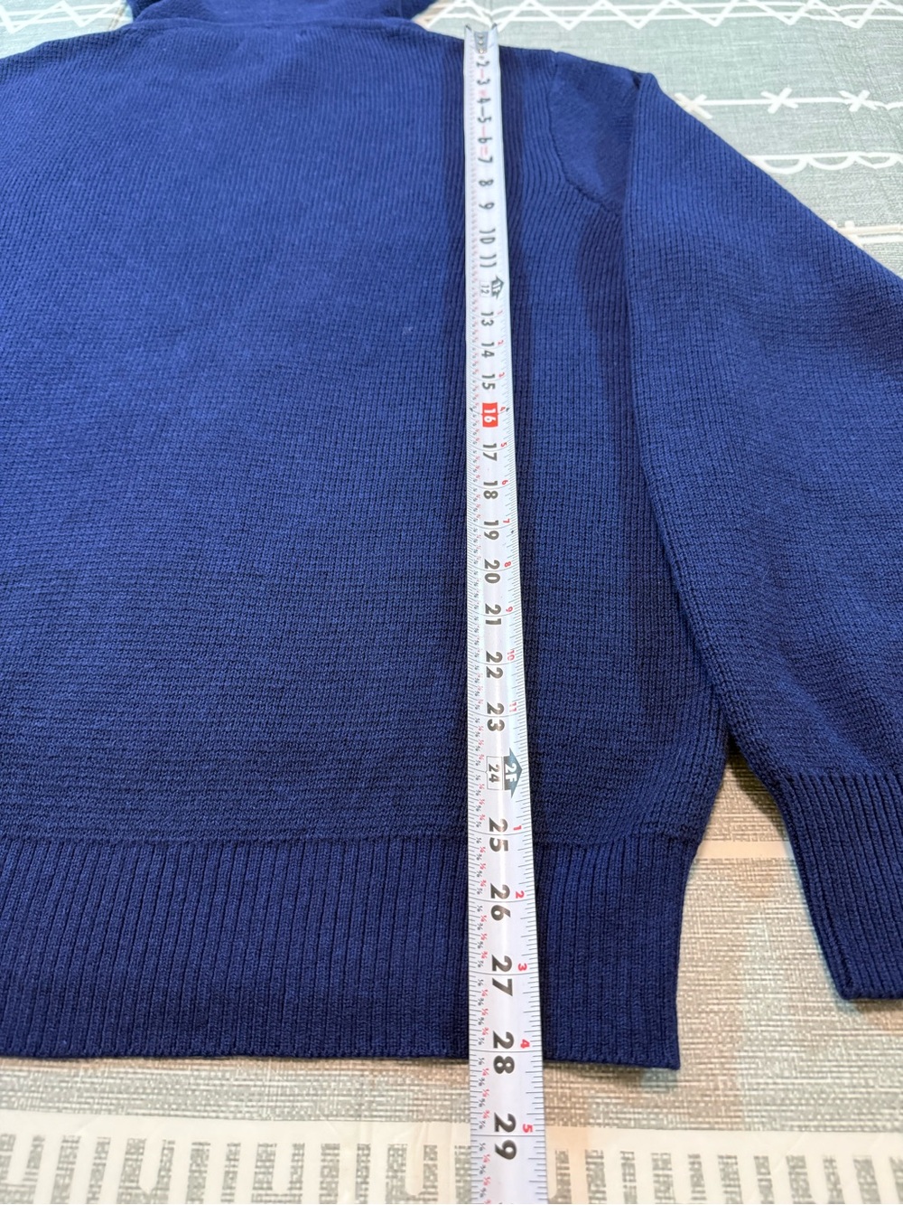 Redvanly Lenox LuxThermal Waffle Knit Hoodie Midnight Navy Men's XL - Picture 11 of 13